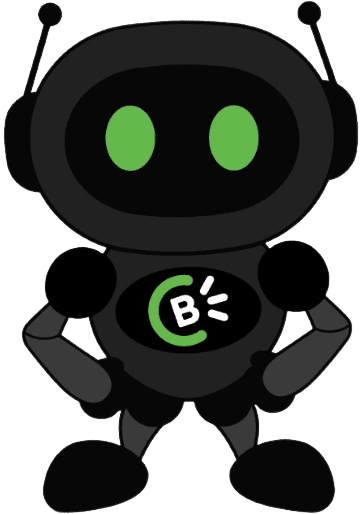 The A.F.R.O.B.O.T mascot, hands on hips